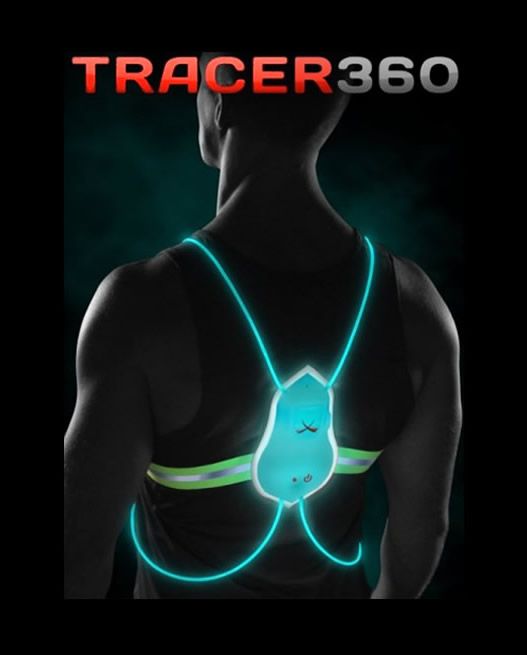 Noxgear Tracer360 Multicolored Illuminated Reflective Visibility Running Vest 